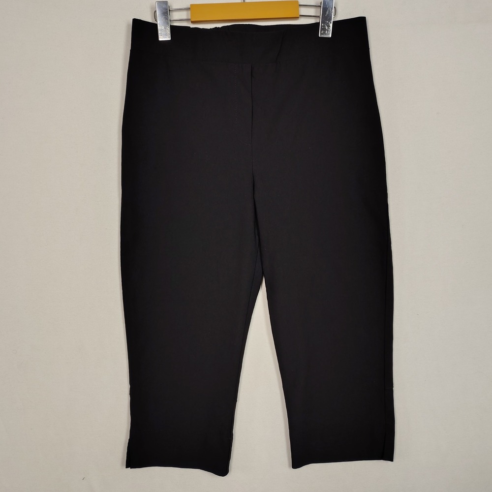 Joseph Ribkoff Black Cropped Pants Stretch Pull On Trousers Size 14 Canada